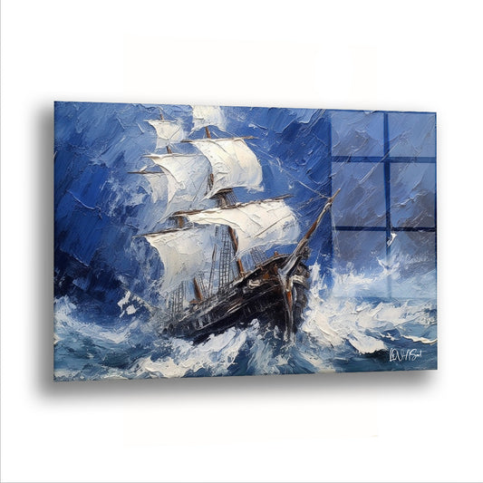 Dalgaların Kavgası - Cam Tablo