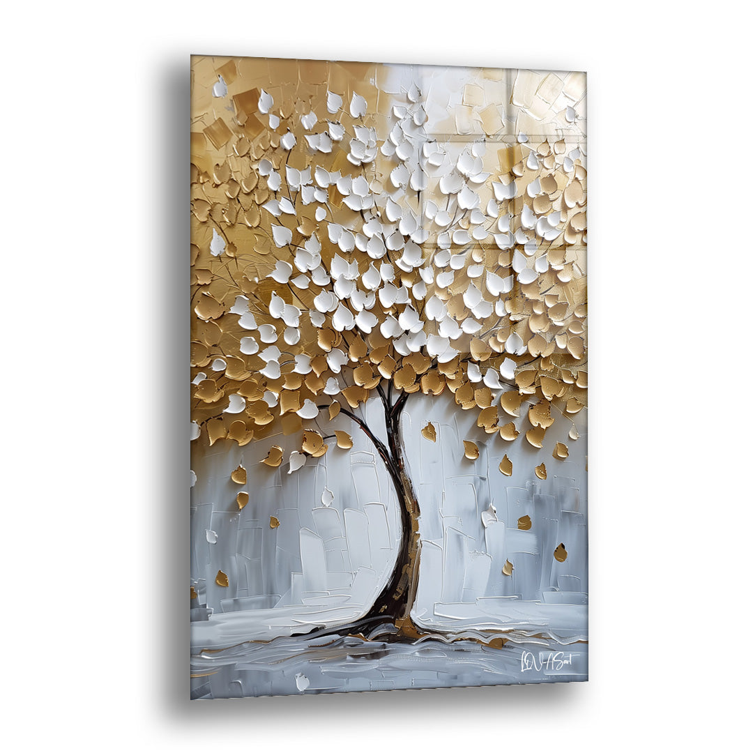 Dinlendiren Ağaç - Cam Tablo