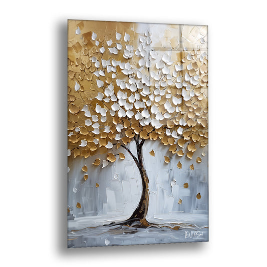 Dinlendiren Ağaç - Cam Tablo