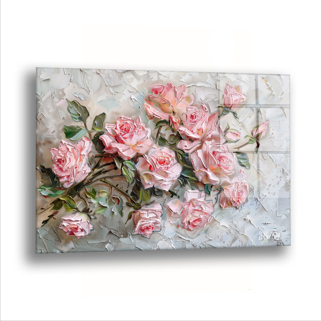 Gül Demeti - Cam Tablo