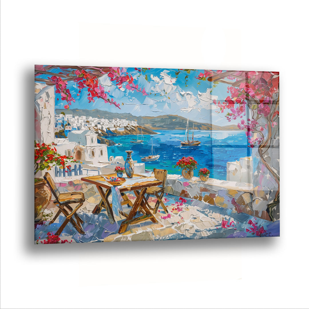 Güzel Balkon Manzarası - Cam Tablo