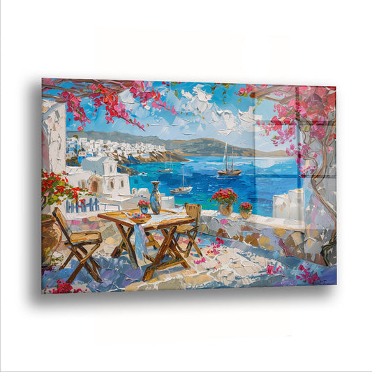 Güzel Balkon Manzarası - Cam Tablo