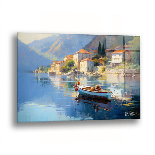 Hüzünlü Sandal - Cam Tablo