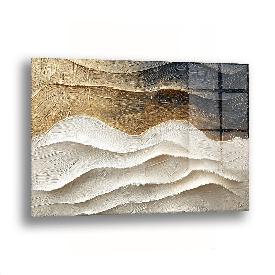 Kahve İle Beyaz - Cam Tablo