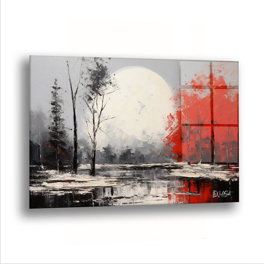 Kızıl Ağaçlar - Cam Tablo