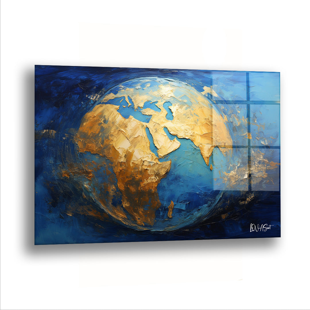 Altın Dünya - Cam Tablo