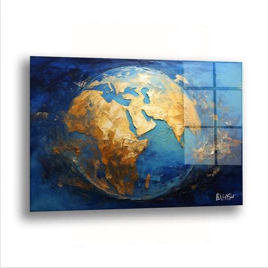 Altın Dünya - Cam Tablo