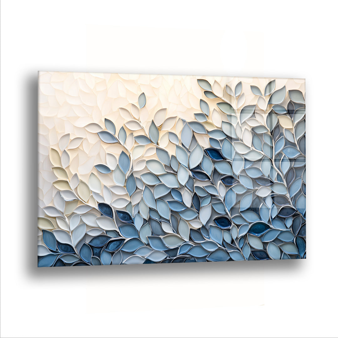 Mozaik Çiçekler - Cam Tablo