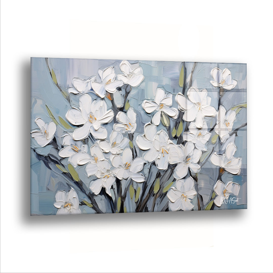 Mutlu Çiçekler - Cam Tablo