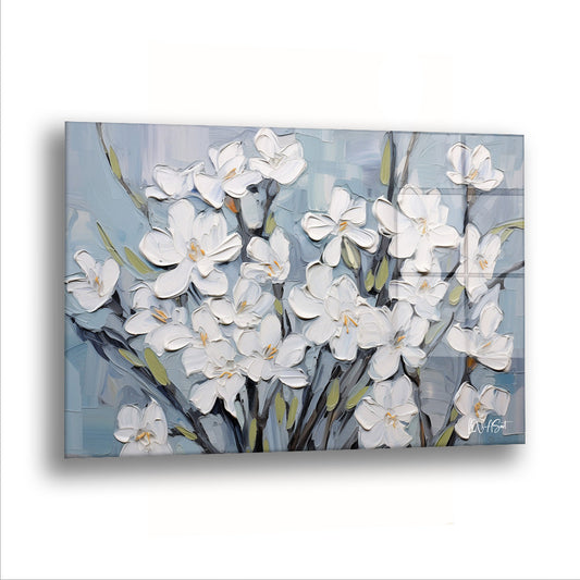 Mutlu Çiçekler - Cam Tablo