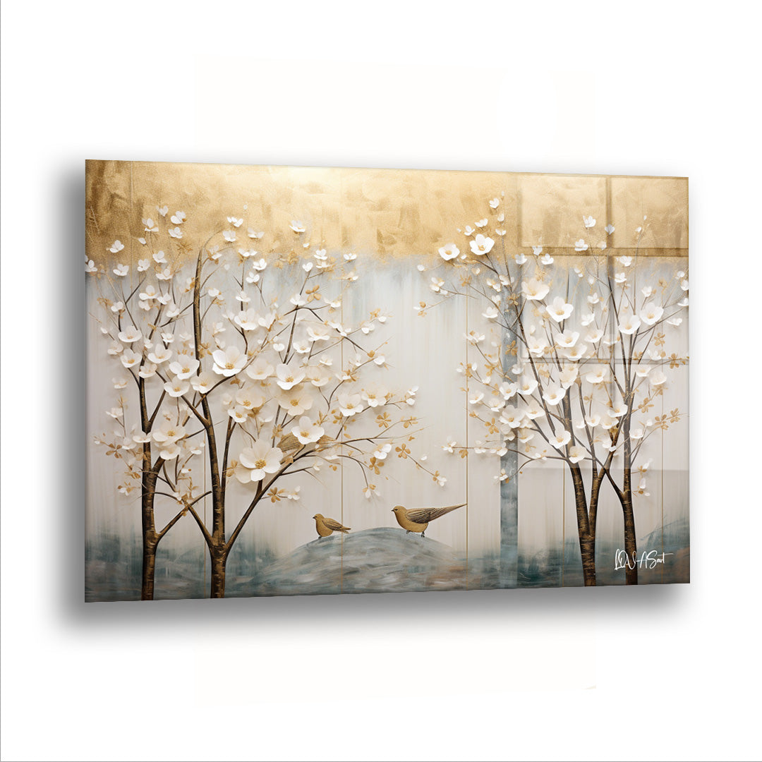 Ormandaki Kuşlar - Cam Tablo