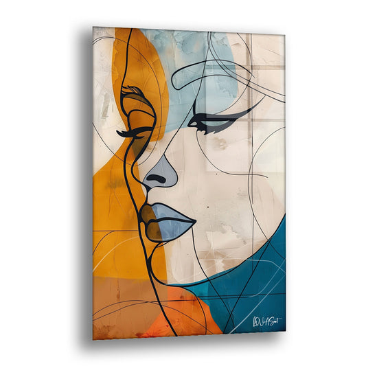 Abstract Kadın - Cam Tablo