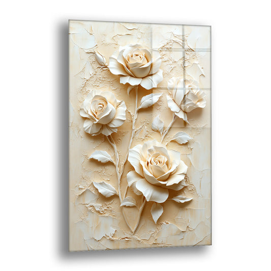 Soft Gül - Cam Tablo