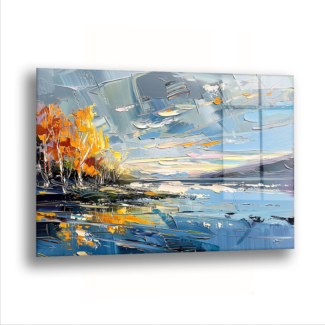Soyut Manzara - Cam Tablo