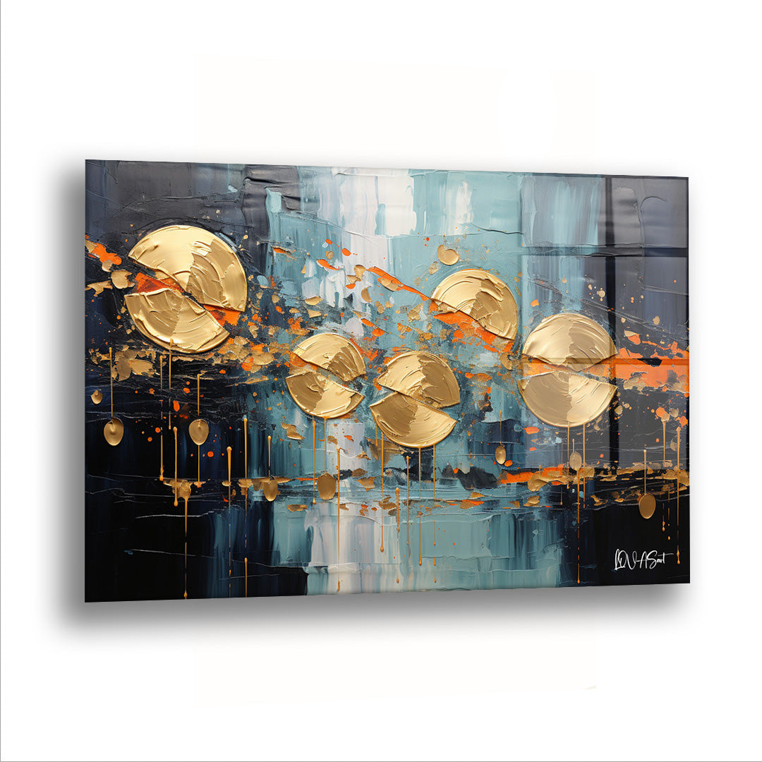 Turuncu Sıçrama - Cam Tablo