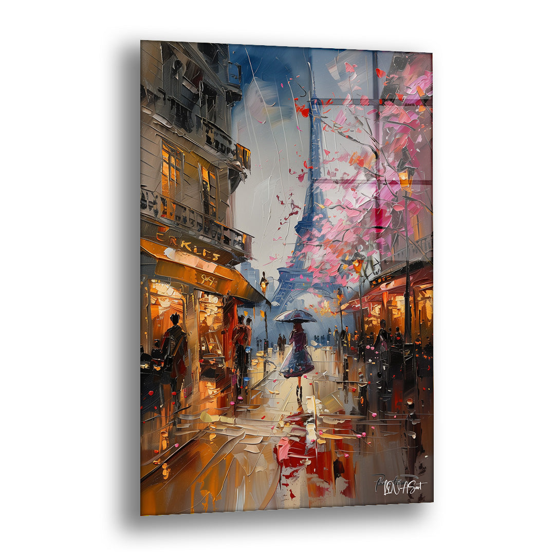 Yağmurun Altında - Cam Tablo