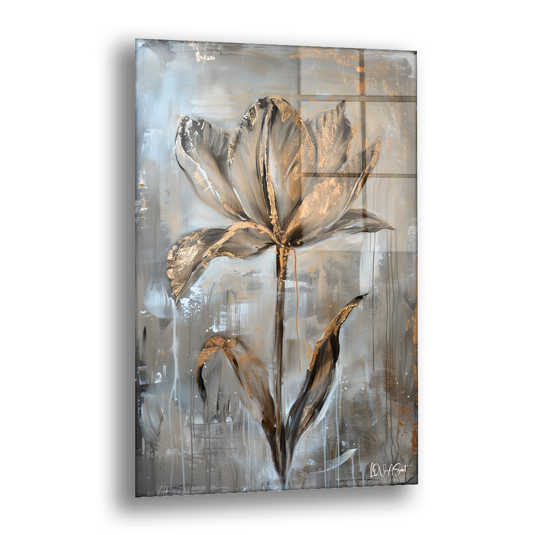 Çiçeğin Eskitilmesi - Cam Tablo