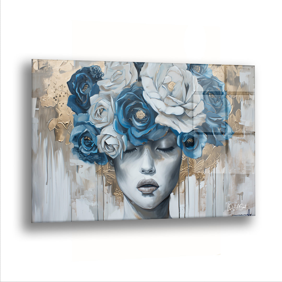 Çiçeklenen Düşünce - Cam Tablo