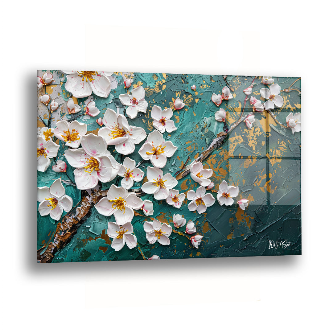 Çiçeksi Ahenk - Cam Tablo