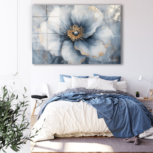 Abstract Gri cam tablo — iç mekân uygulama örneği