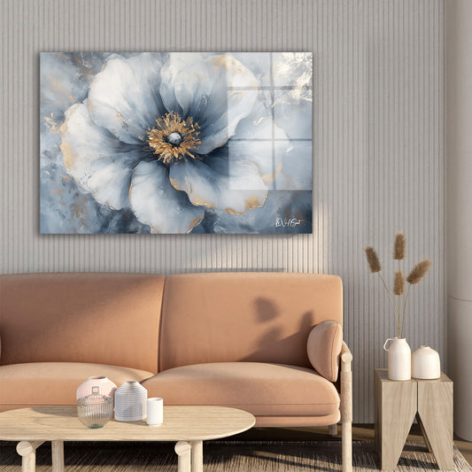Abstract Gri cam tablo — farklı açıdan görünüm