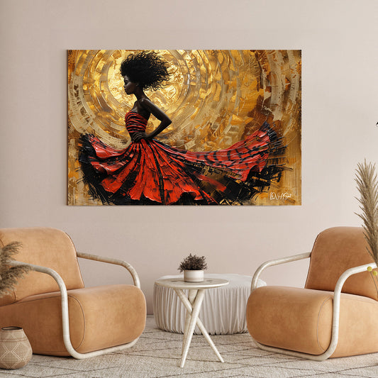 Afrikalı Dans Eden kanvas tablo — temalı dekoratif duvar tablosu
