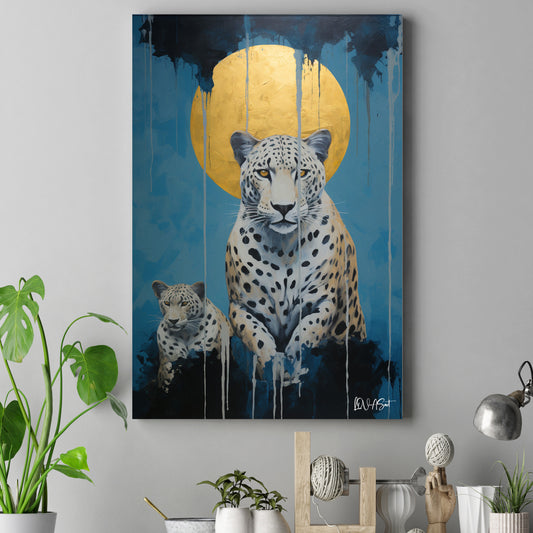 Altın Halkalı Leopar kanvas tablo — farklı açıdan görünüm