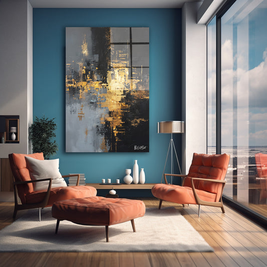 Altın Işıklı Şehir cam tablo — farklı açıdan görünüm