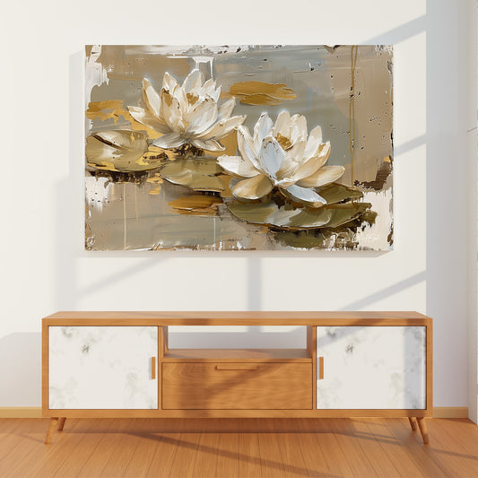 Altın Lotus — kanvas tablo, farklı açıdan görünüm