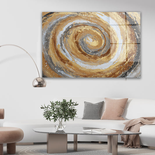 Altın Spiral 2 cam tablo — farklı açıdan görünüm