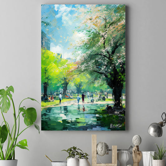 Bahar Parkı kanvas tablo — farklı açıdan görünüm