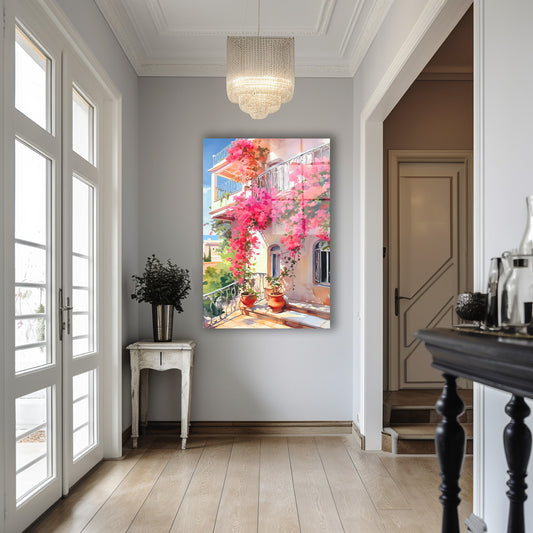 Begonvilli Balkon cam tablo — iç mekân uygulama örneği