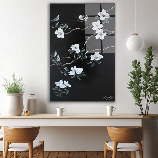Boşluğa Doğru cam tablo — iç mekân uygulama örneği