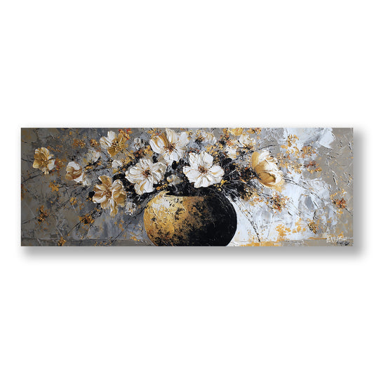 Bronz Vazo Ve Çiçekler