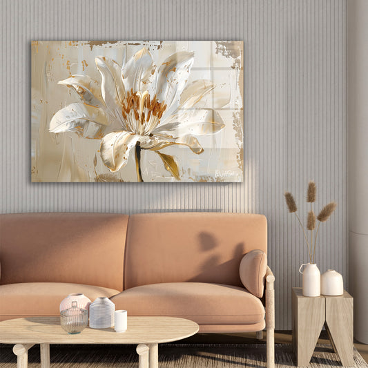 Crinum Çiçeği cam tablo — farklı açıdan görünüm