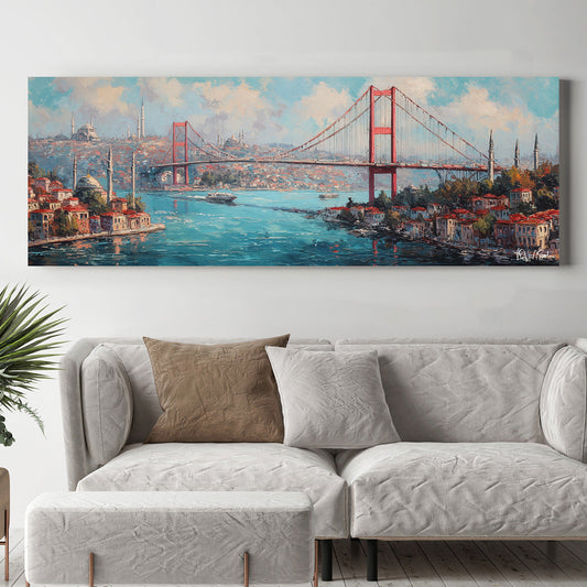 Eski İstanbul kanvas tablo — temalı duvar dekorasyonu