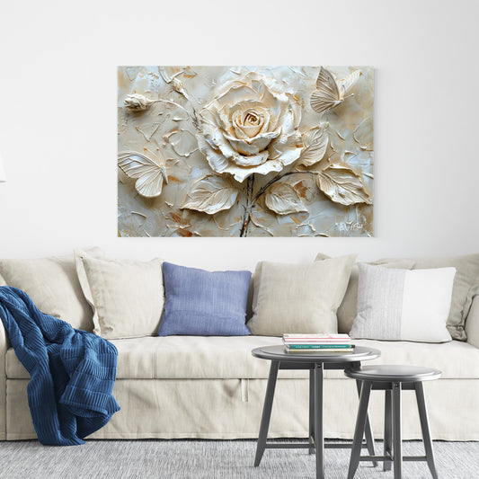 Gerçek Sanat kanvas tablo — çiçek temalı dekoratif duvar tablosu