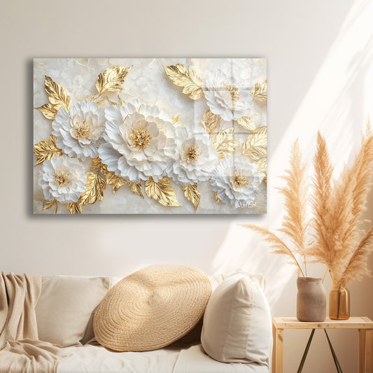 Gold Deste cam tablo — farklı açıdan görünüm