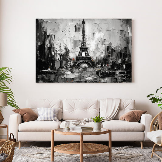 Gri Paris Sokakları kanvas tablo — farklı açıdan görünüm