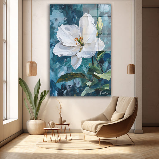 Güneşe Bakan cam tablo — duvarda dekorasyon görünümü