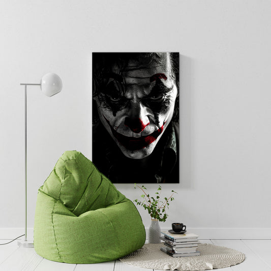 Karanlık Joker kanvas tablo — iç mekân uygulama örneği
