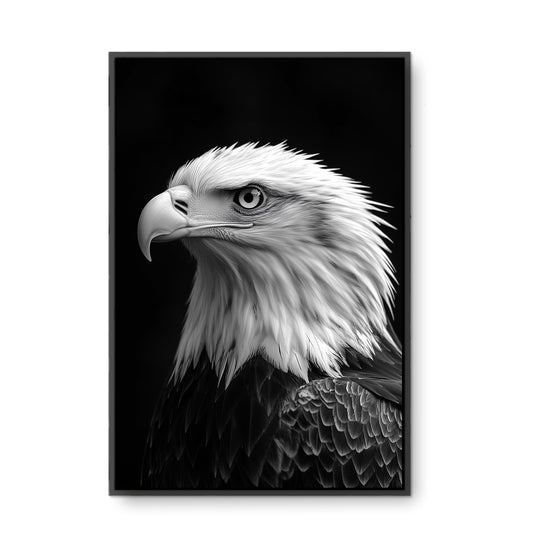 Kartal Portresi 7 - Kalın Metal Çerçeveli Kanvas Tablo