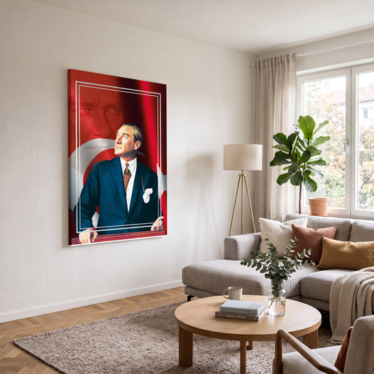 Kürsüde Atatürk Portresi kanvas tablo — farklı açıdan görünüm