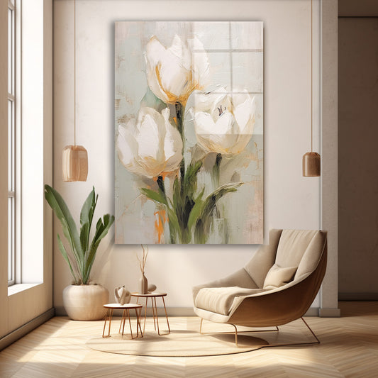 Laleler cam tablo — farklı açıdan görünüm