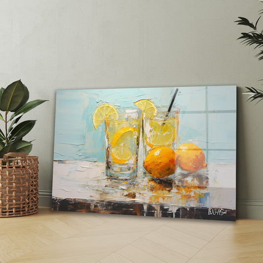 Limonata Bardakları cam tablo — iç mekân uygulama örneği