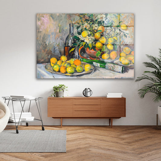 Limonlu Natürmort cam tablo — farklı açıdan görünüm