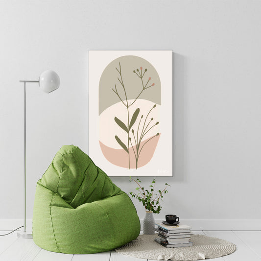 Minimal Dal kanvas tablo — iç mekân uygulama örneği