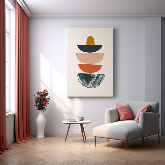Minimal Kaseler kanvas tablo — duvarda dekorasyon görünümü