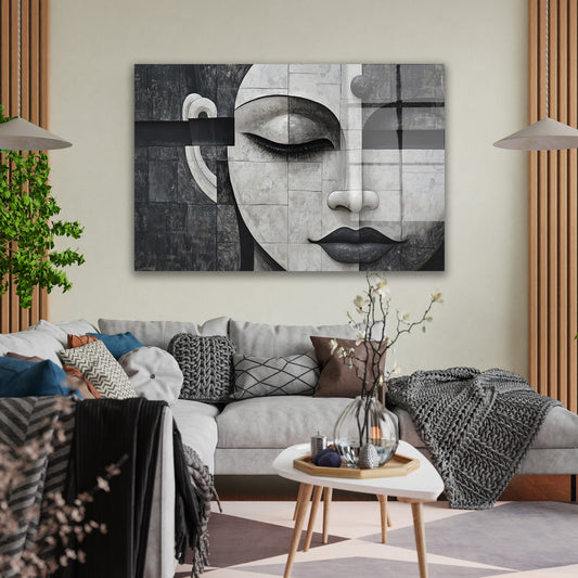 Modern cam tablo — duvarda dekorasyon görünümü