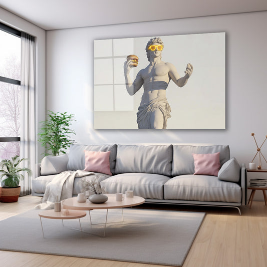 Modern Heykel 2 cam tablo — farklı açıdan görünüm